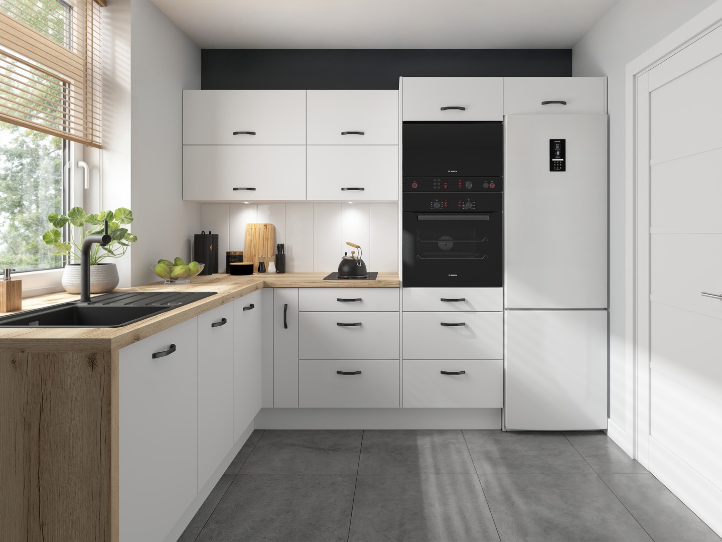 Zbirka kuhinja Top White