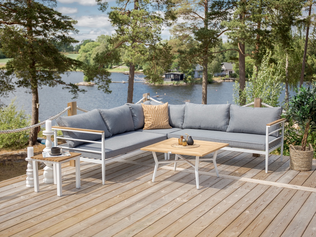 Set vrtnog namještaja Dallas 525 (Bijela + Siva)