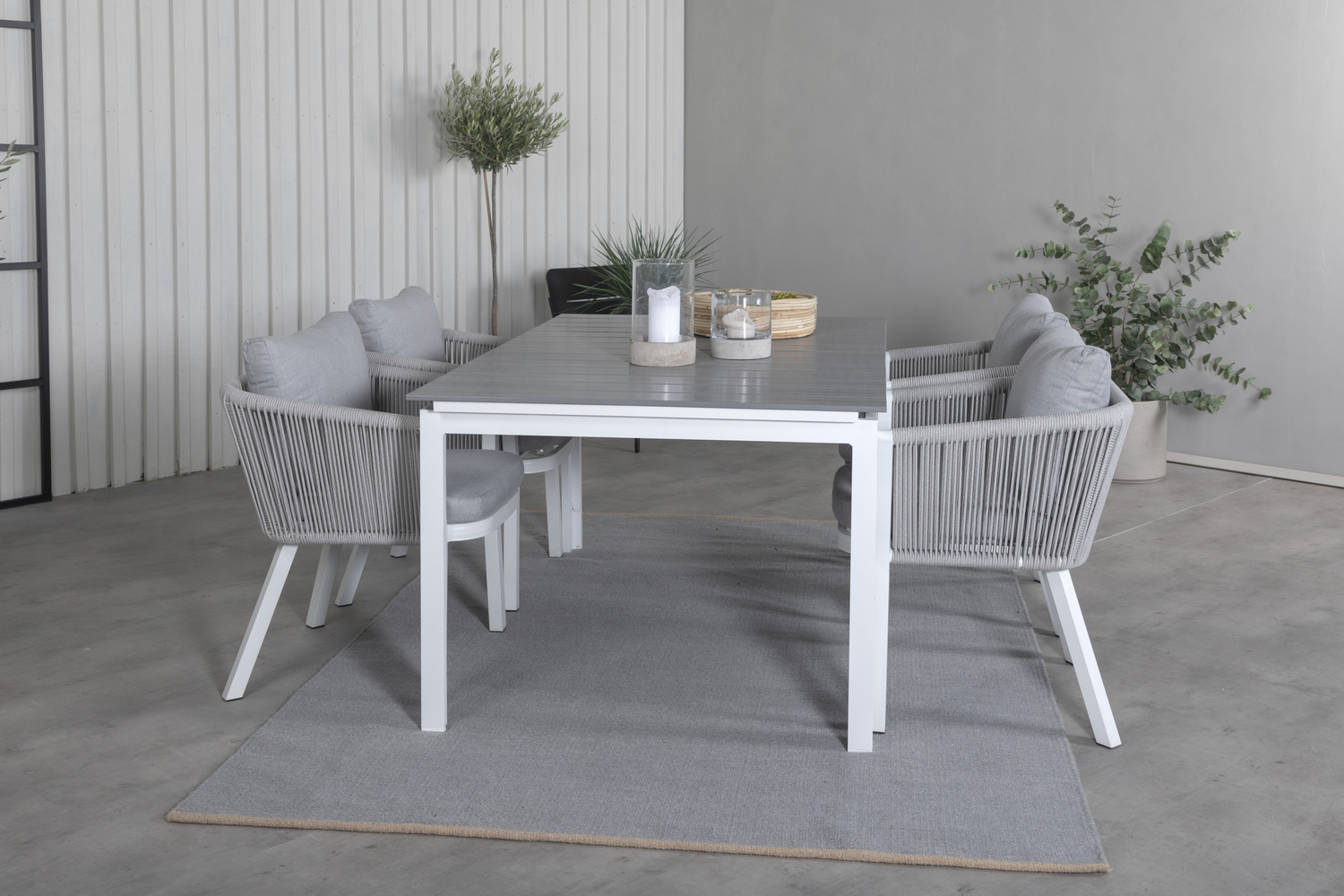 Vrtni stol Dallas 665 (Siva + Bijela)