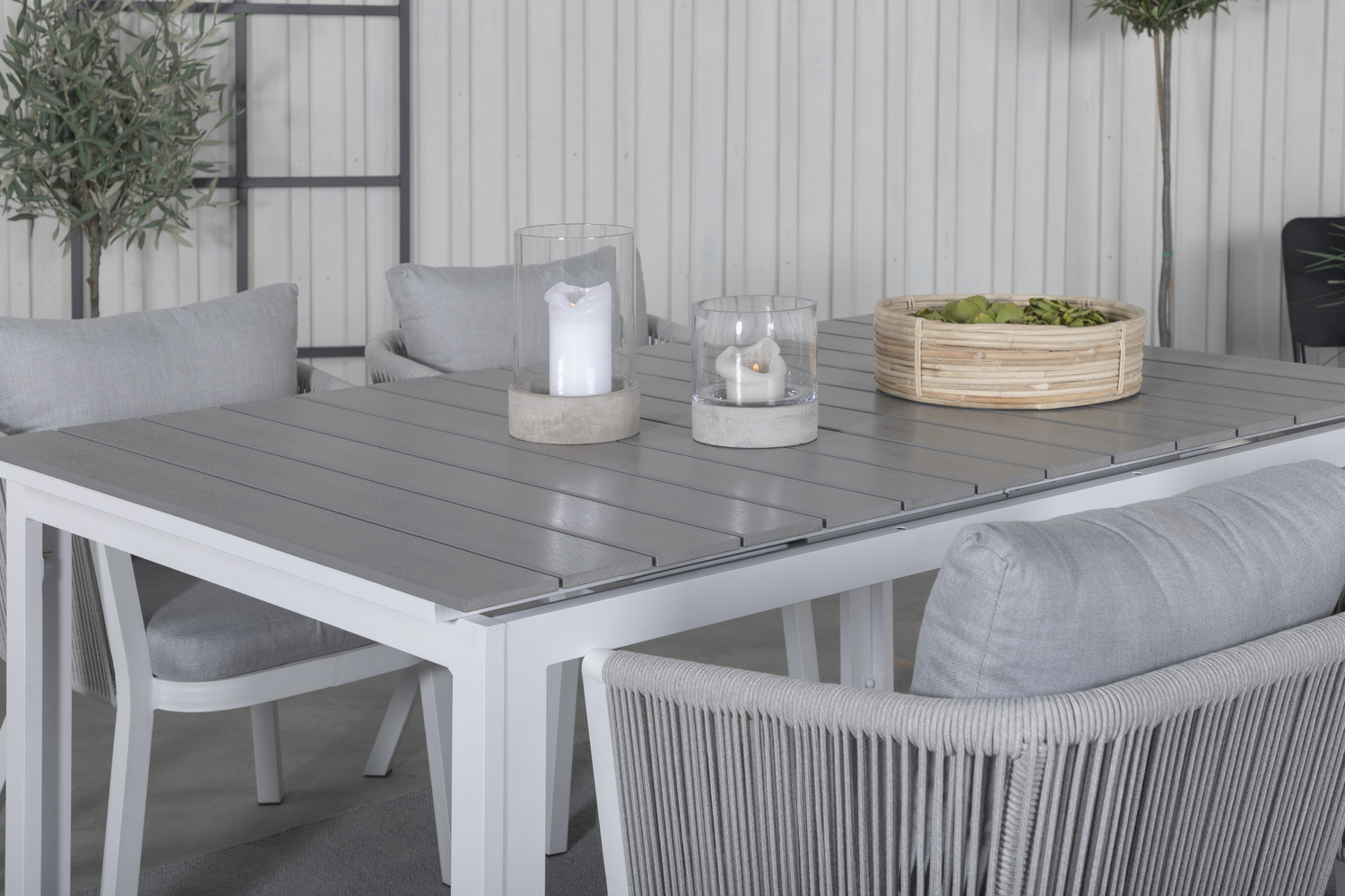 Vrtni stol Dallas 665 (Siva + Bijela)