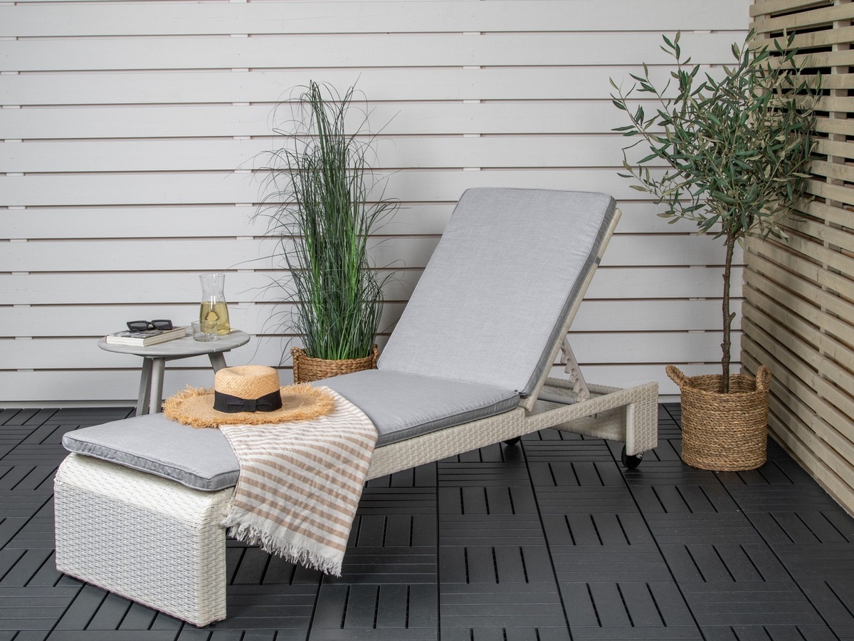 Vrtna ležaljka Dallas 771 (Bijela + Siva)