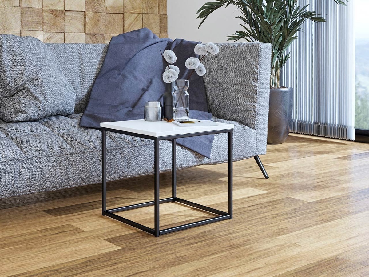 Stolić za kavu Germantown 106 (Mat crna + Sjajno bijela)