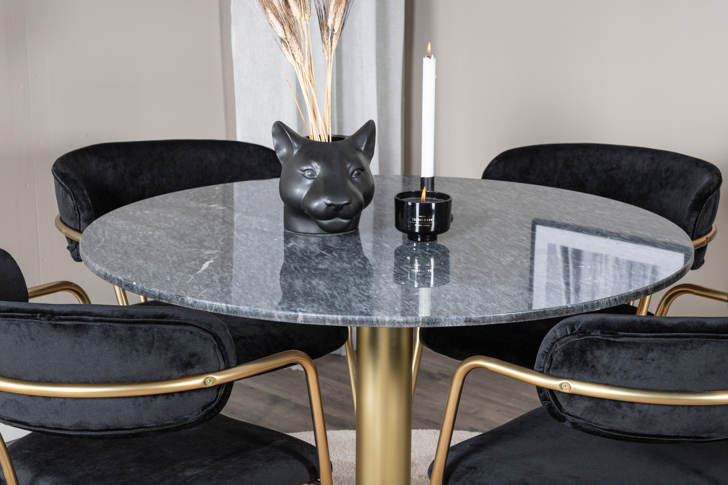 Blagovaonski set Dallas 1208 (Crna + Zlatna)