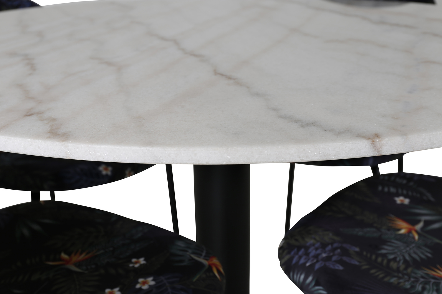 Blagovaonski set Dallas 1298 (Cvjetni uzorak + Crna)