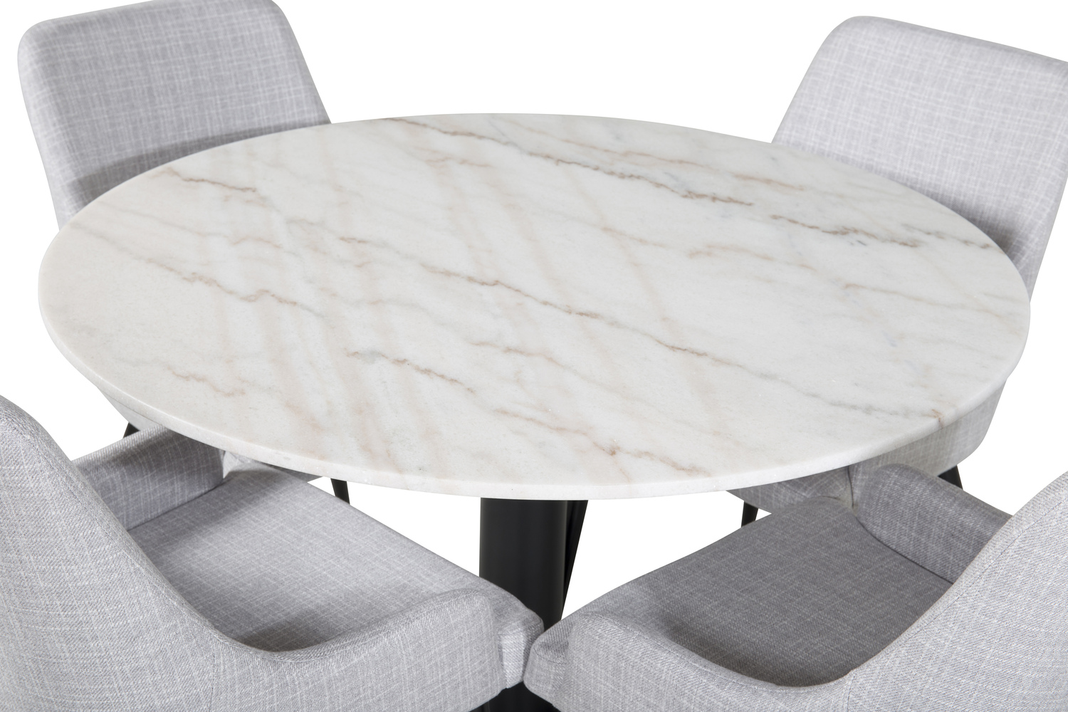 Blagovaonski set Dallas 1300 (Svijetlo siva + Crna)