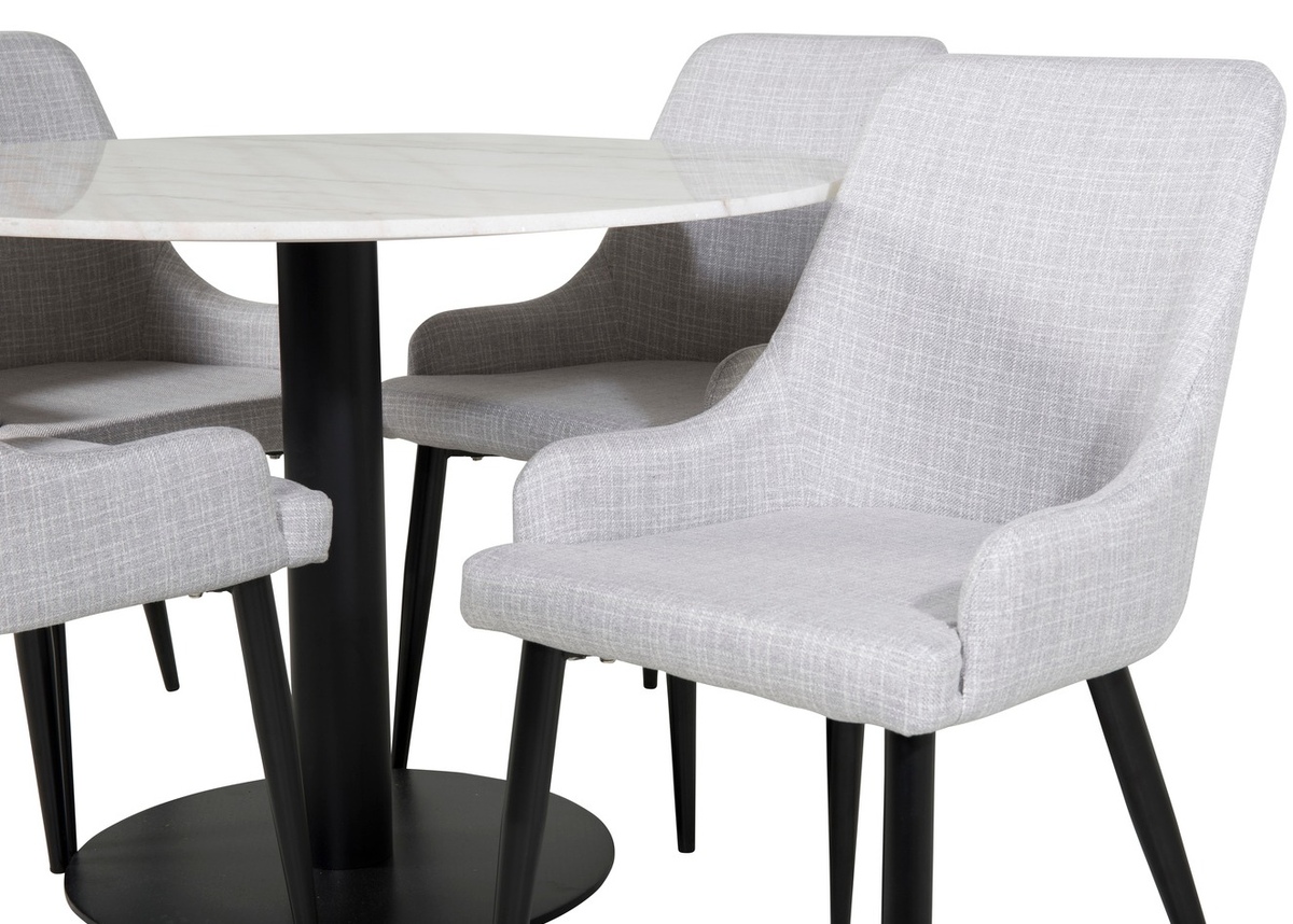 Blagovaonski set Dallas 1300 (Svijetlo siva + Crna)