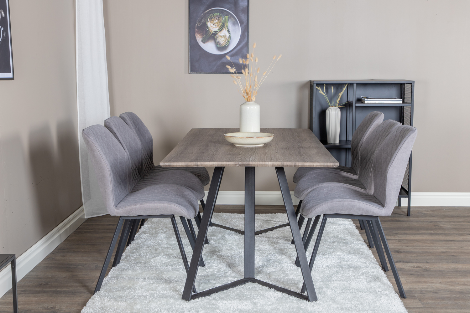 Blagovaonski set Dallas 1359 (Siva + Crna)