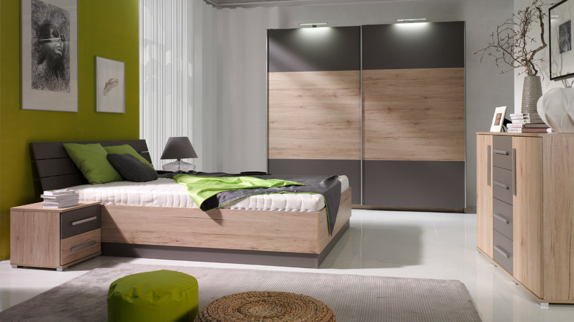 Noćni ormarić Murrieta 147 (Hrast San Remo + Pka)