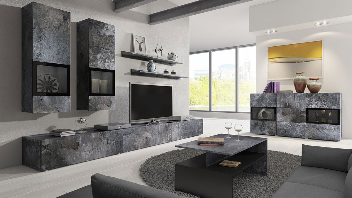 Dnevni boravak Serodeu 100 (Tamni beton)