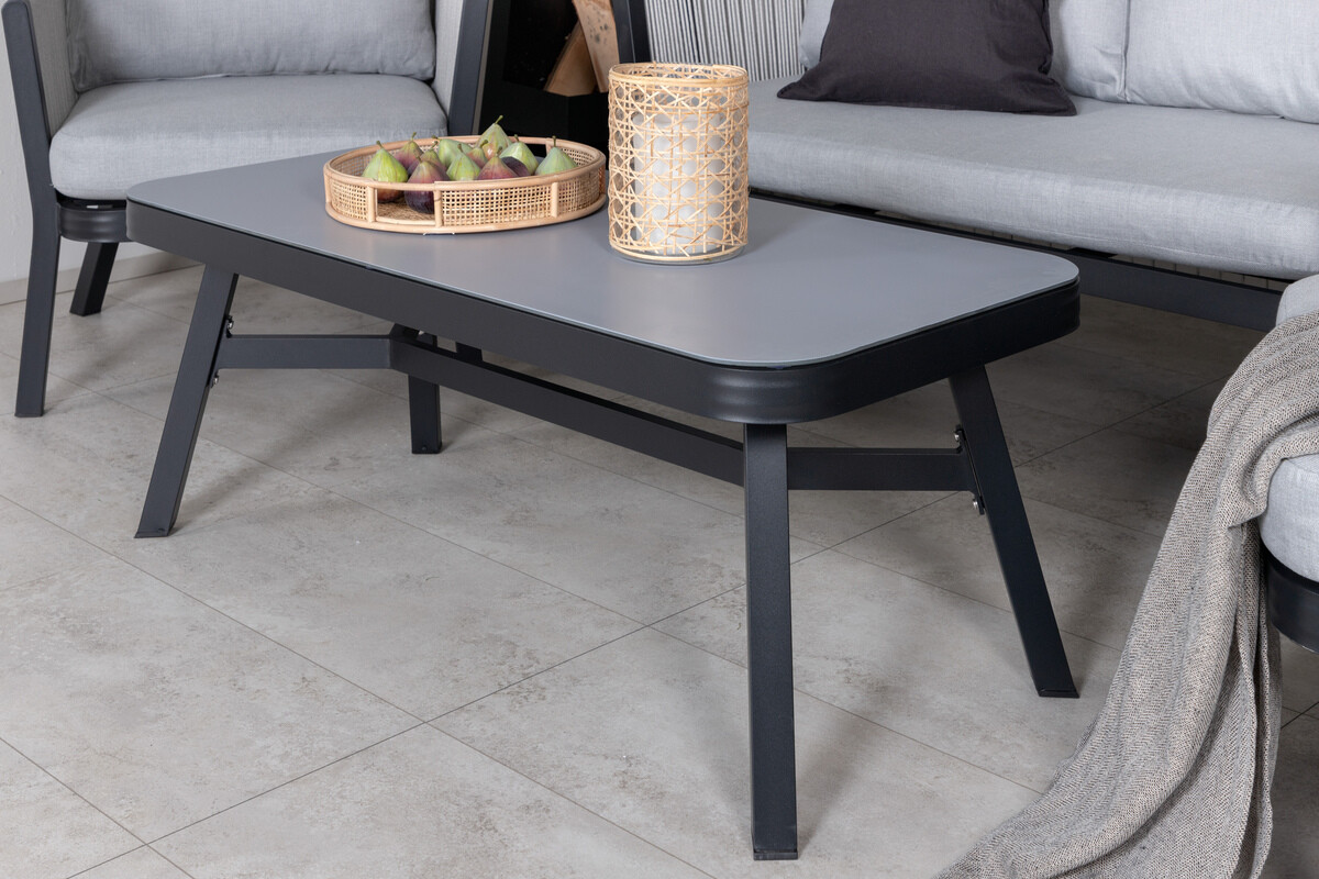 Set vrtnog namještaja Dallas 2175 (Bijela + Crna + Siva)