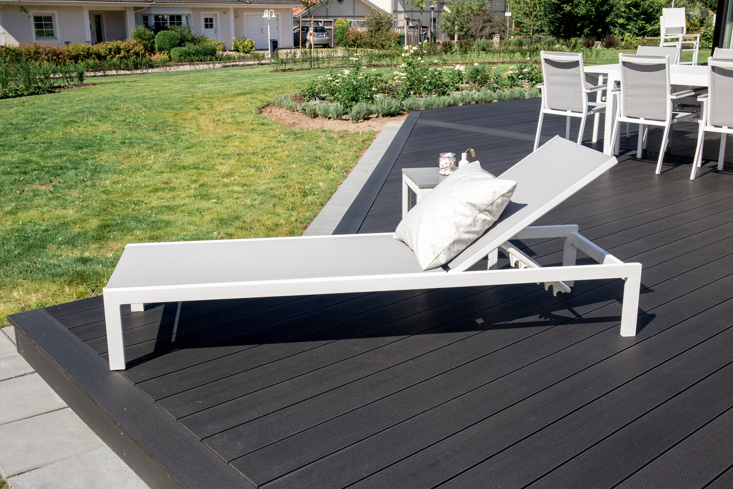 Vrtna ležaljka Dallas 2314 (Bijela + Siva)