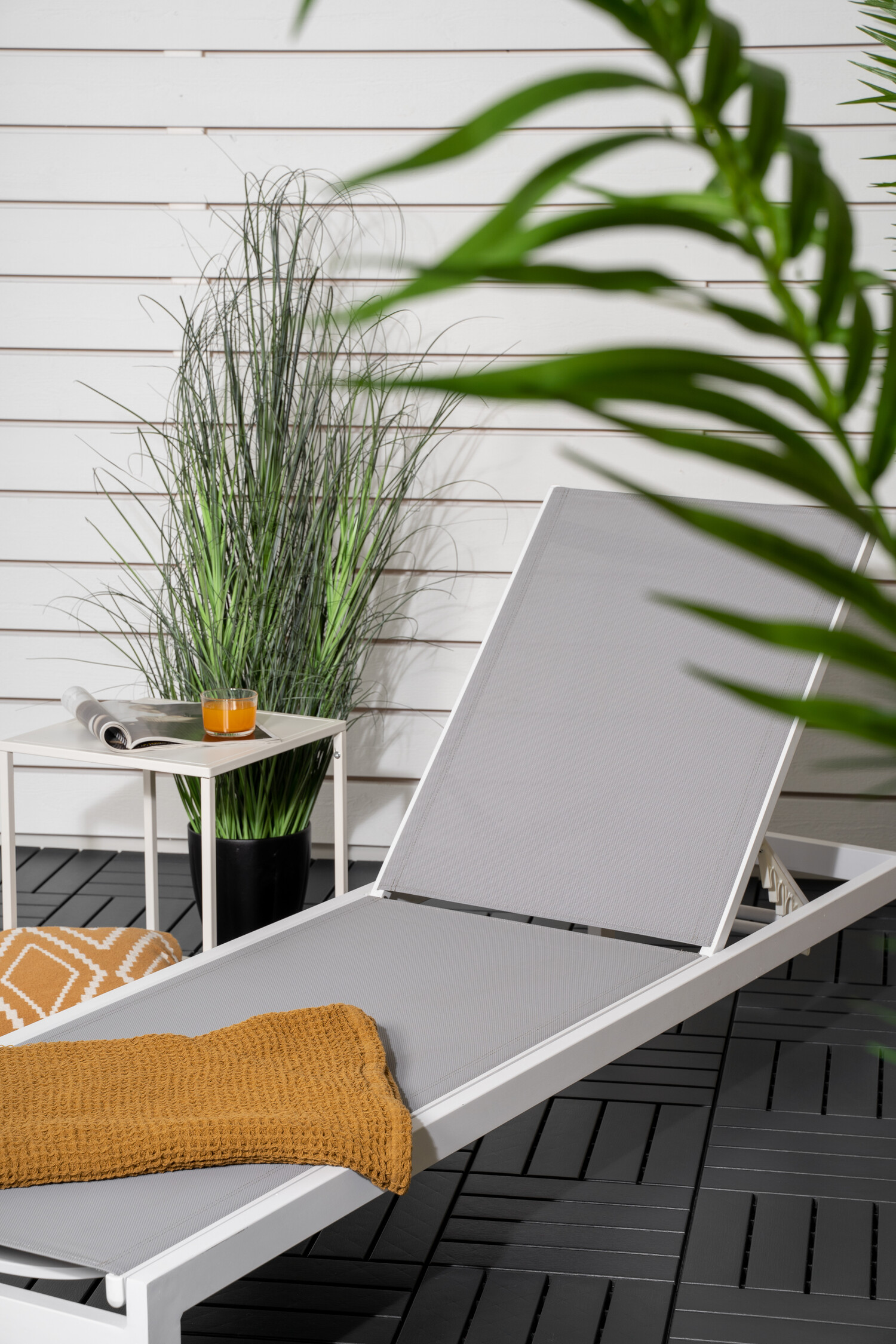 Vrtna ležaljka Dallas 2314 (Bijela + Siva)