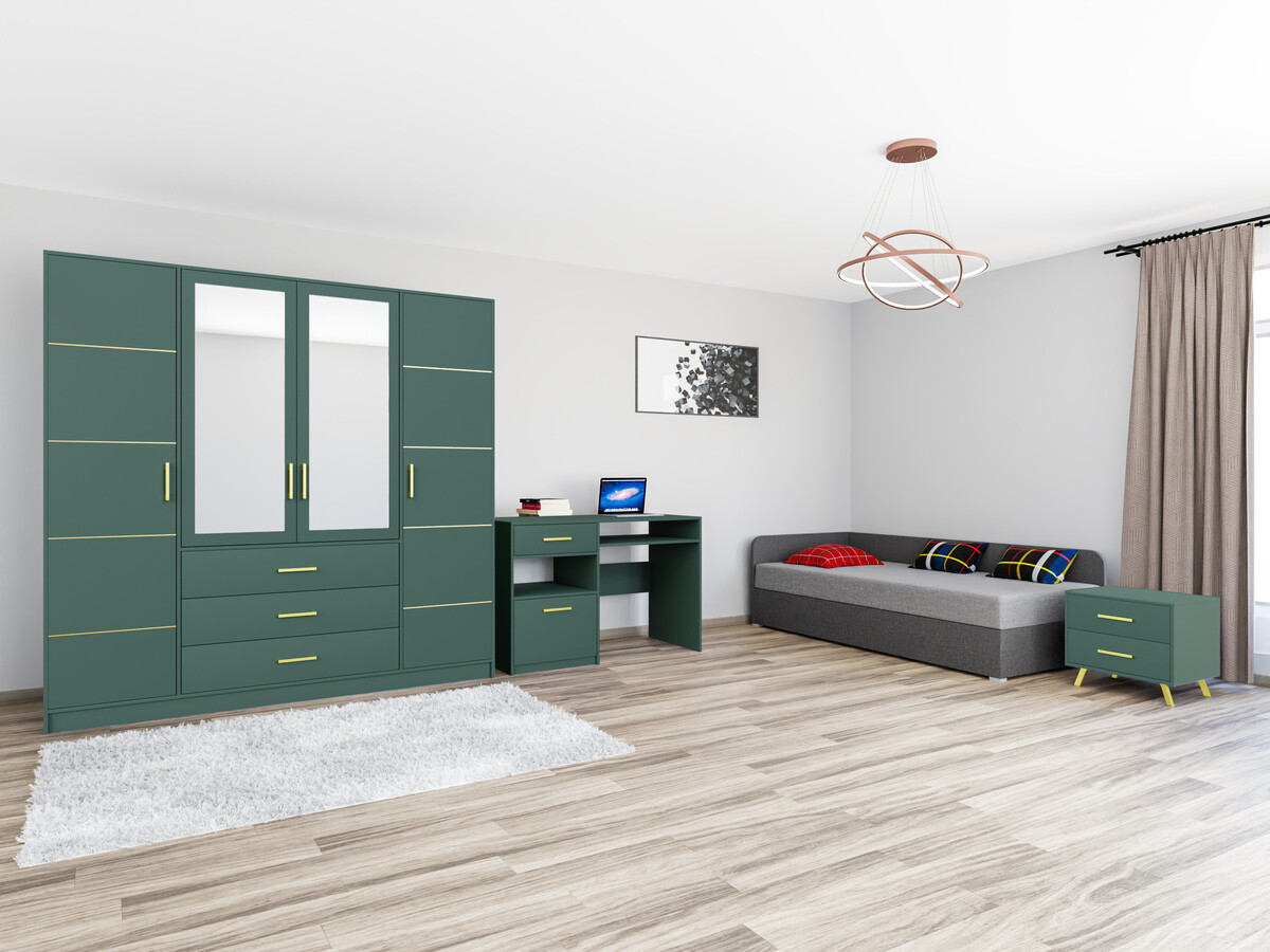 Set namještaja Dortivu 122 (Zelena + Lux 06 + Lux 05)