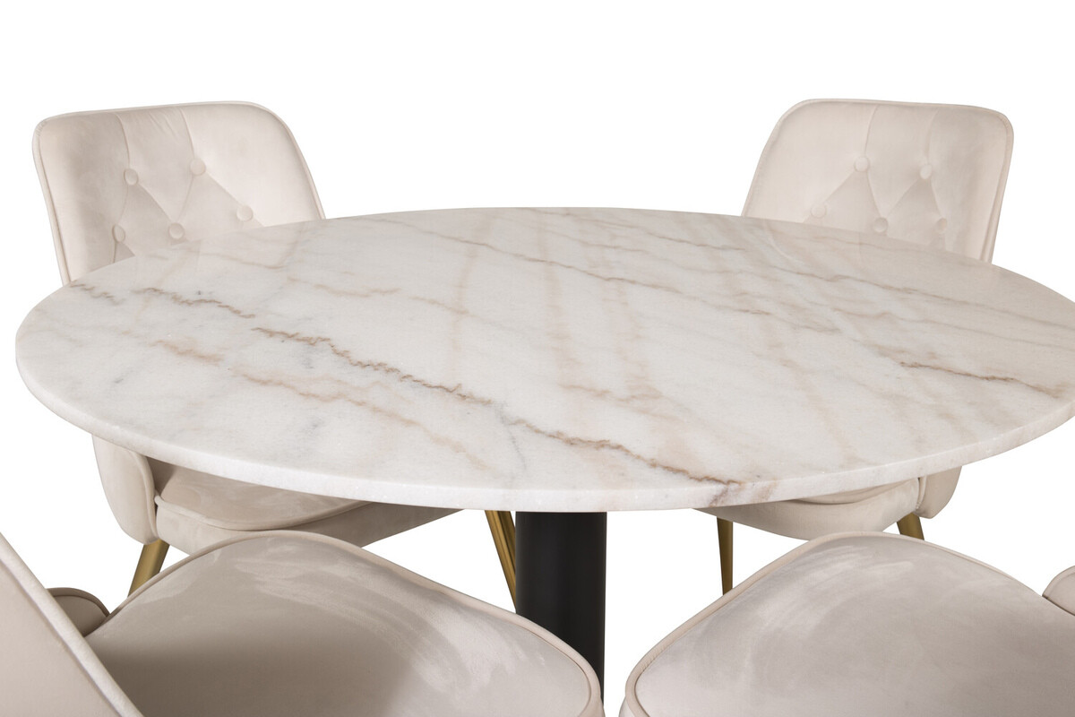 Blagovaonski set Dallas 2570 (Bež + Mesing)