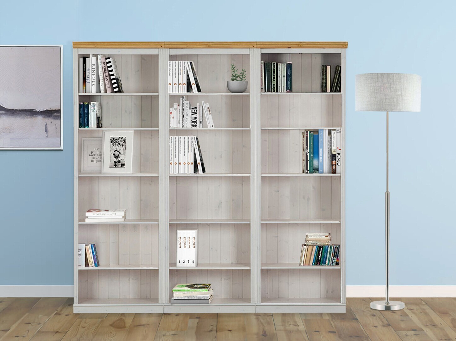 Set polica Saltoro 110 (Bijela + Hrast u boji meda)