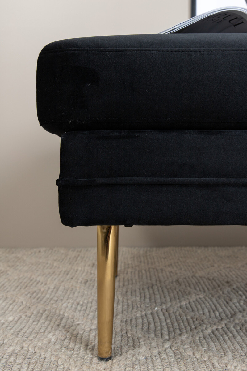 Tapecirana klupa Dallas 2653 (Crna + Zlatna)