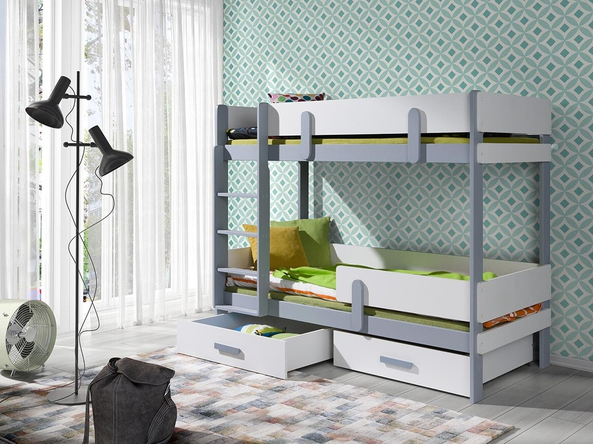 Krevet na kat Henderson 144 (Bijela + Siva)