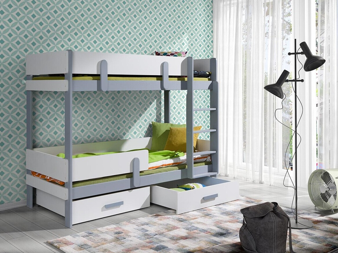 Krevet na kat Henderson 144 (Bijela + Siva)