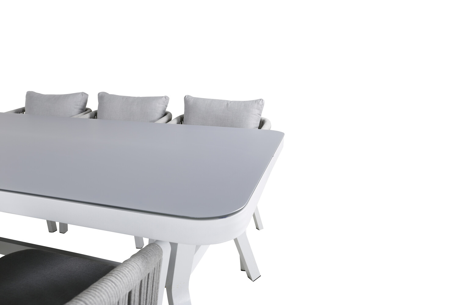 Set stola i stolica Dallas 3020 (Bijela + Siva)