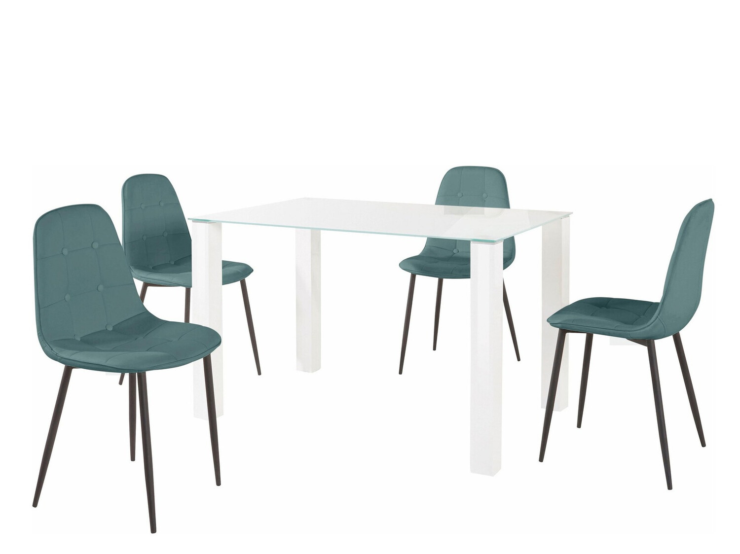 Blagovaonski set Denton 267 (Bijela + Tirkizna + Crna)