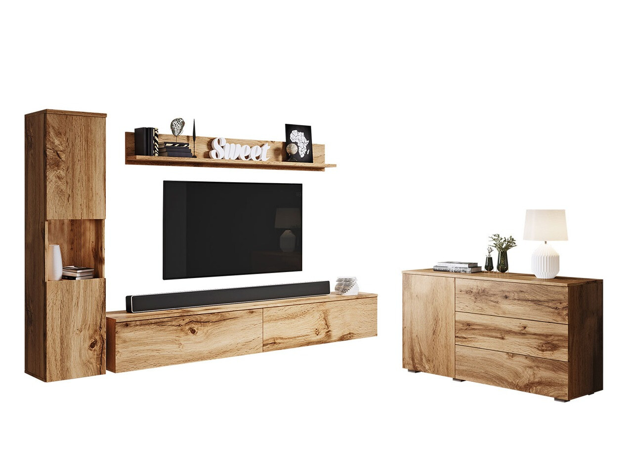 Set za dnevni boravak Sarasota 132 (Hrast Wotan)