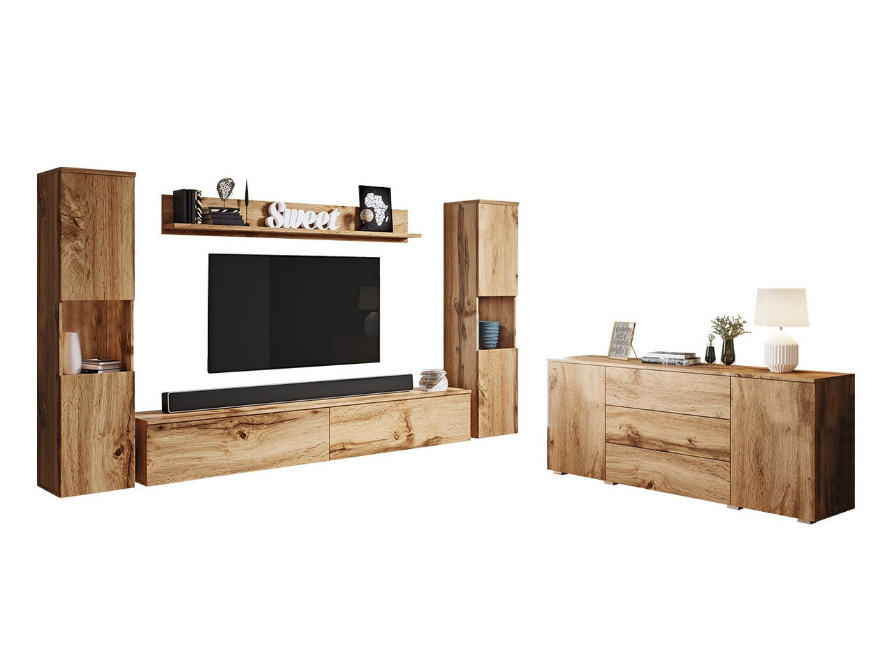 Set za dnevni boravak Sarasota 133 (Hrast Wotan)