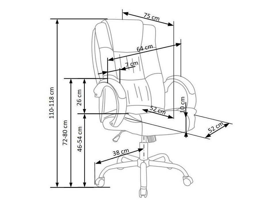 Uredska stolica Houston 243 (Smeđa)