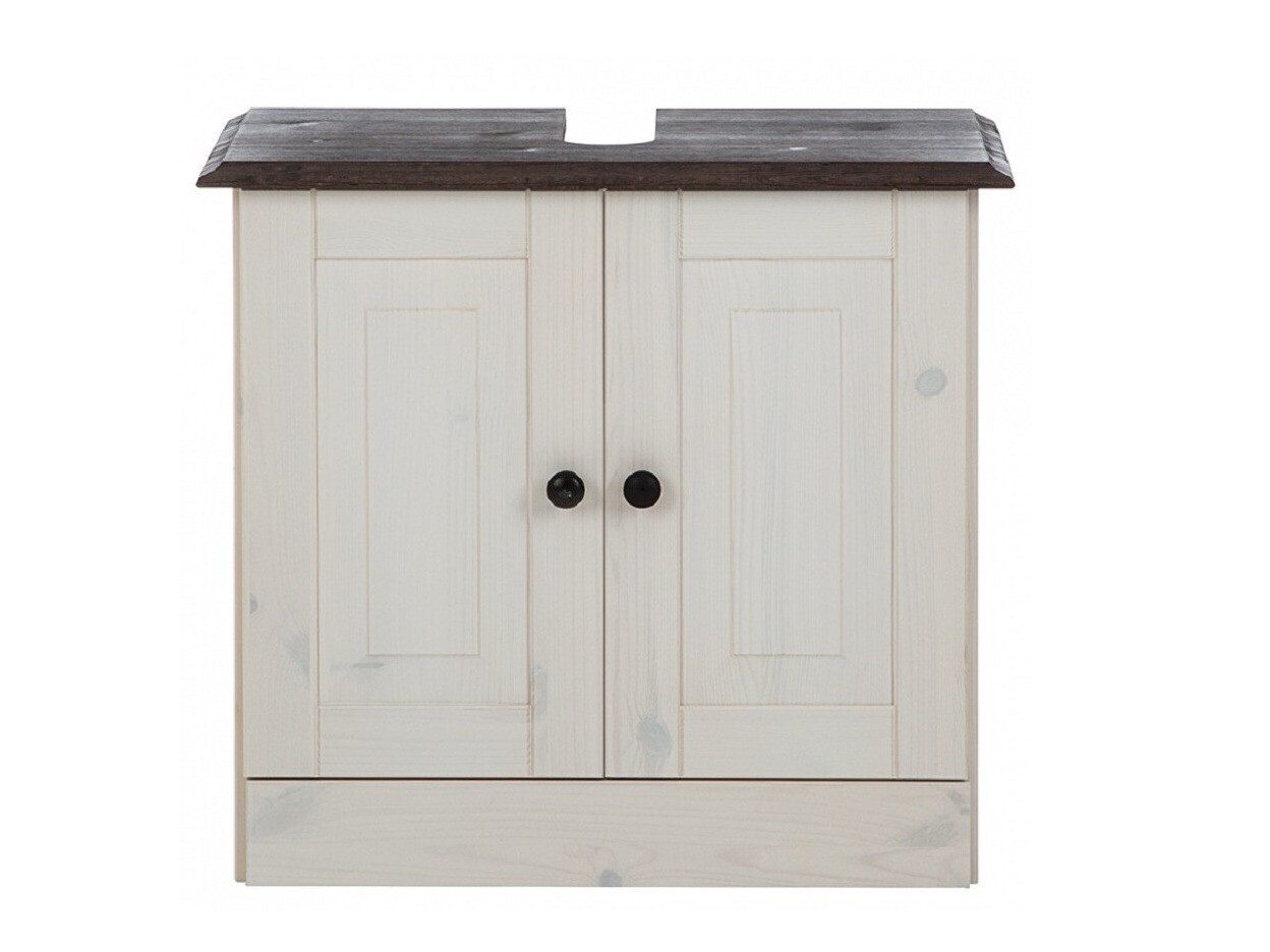 Samostojeći kupaonski ormarić za umivaonik Deletri 101 (Bijela + Havana Hrast)