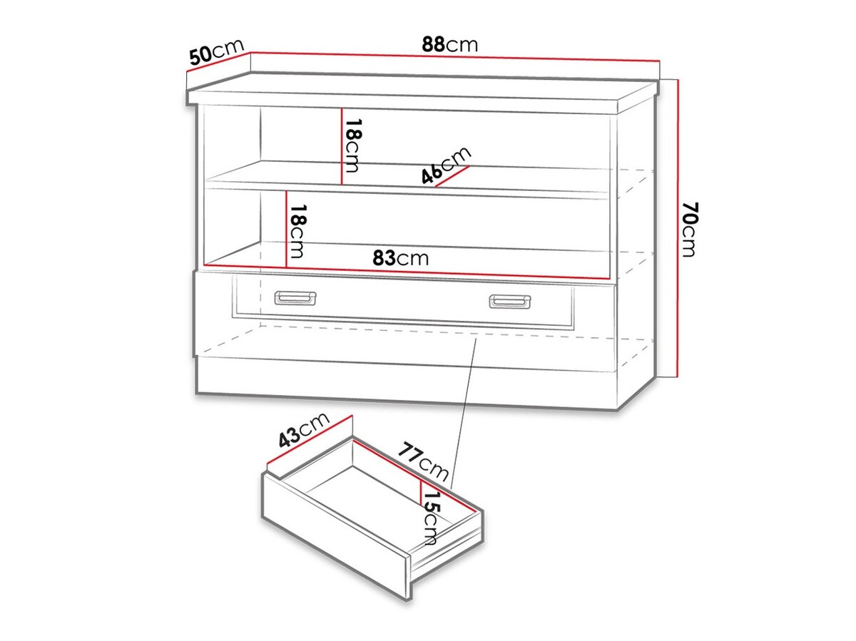 TV stol Lircava 118 (Hrast lefkas)