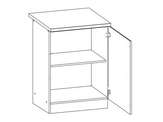 Modularni ormarić s vratima Eli Dark 100