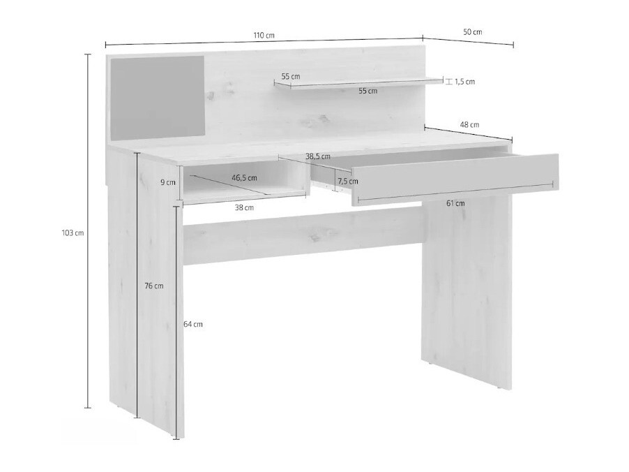 Uredski stol Denton 301 (Antracit + Hrast)
