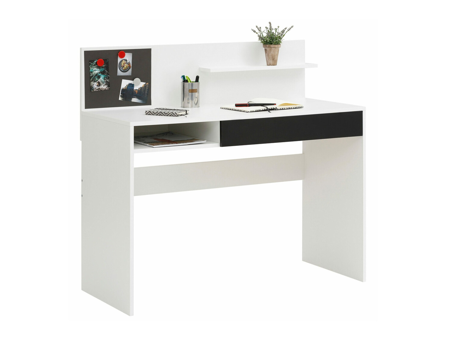 Uredski stol Denton 301 (Bijela + Crna)