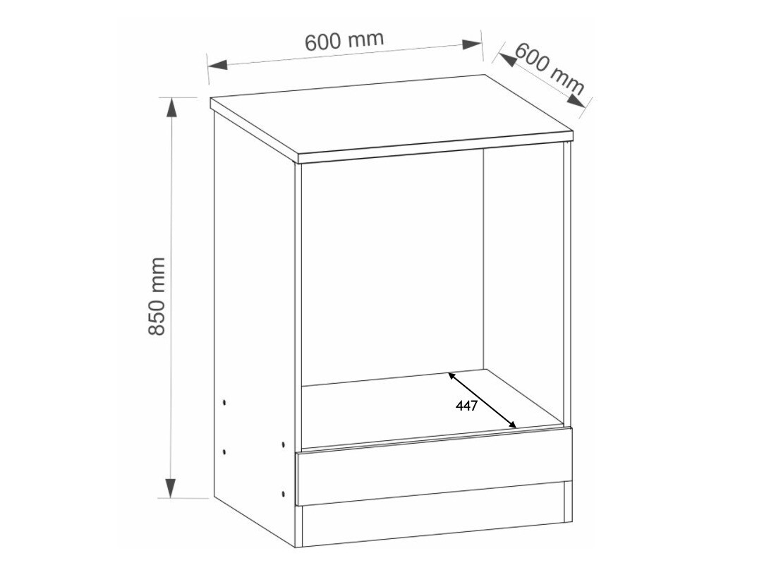 Modularni ormarić za ugradbene aparate Eli Dark 104