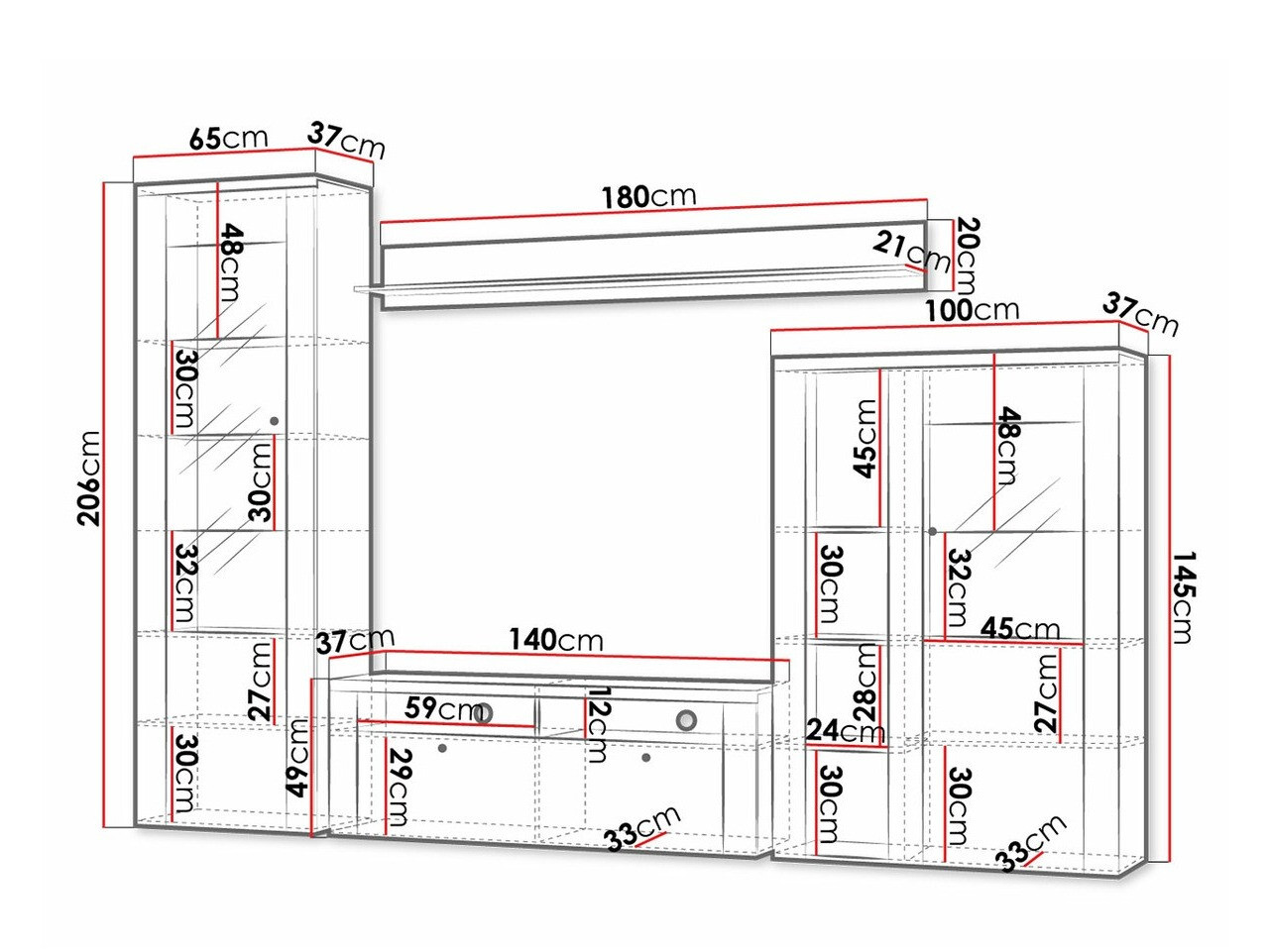 Set za dnevni boravak Salelbo 100 (Orah)