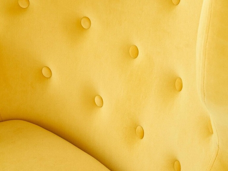 Fotelja Houston 836 (Žuta + Svijetlo drvo)