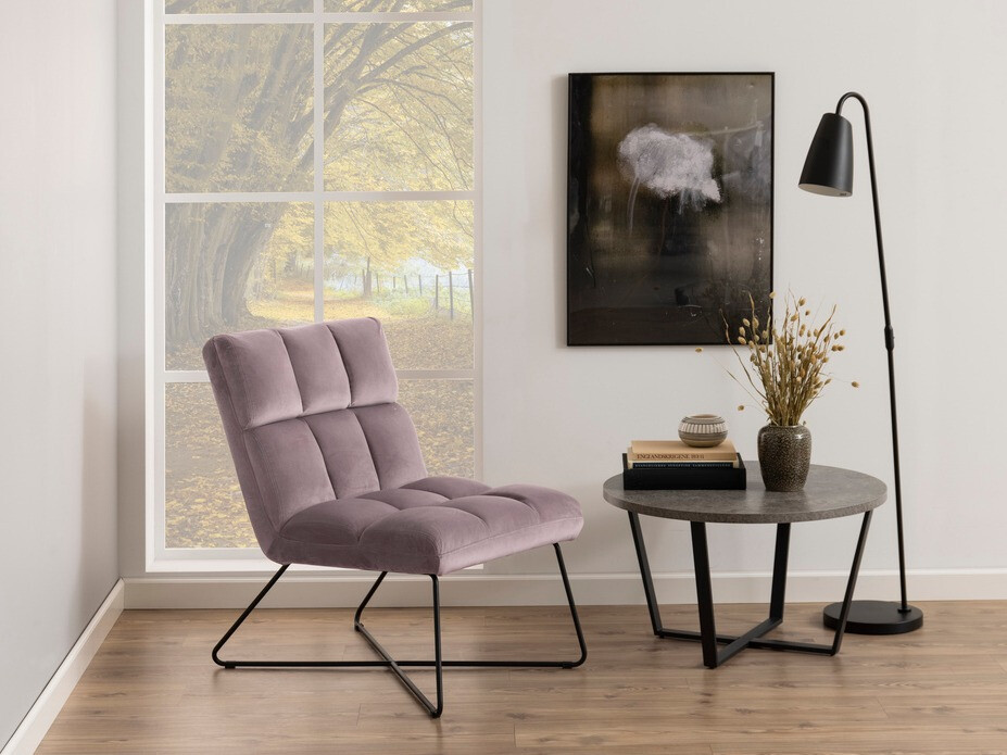 Fotelja Norsica 370 (Zagasito ružičasta + Crna)