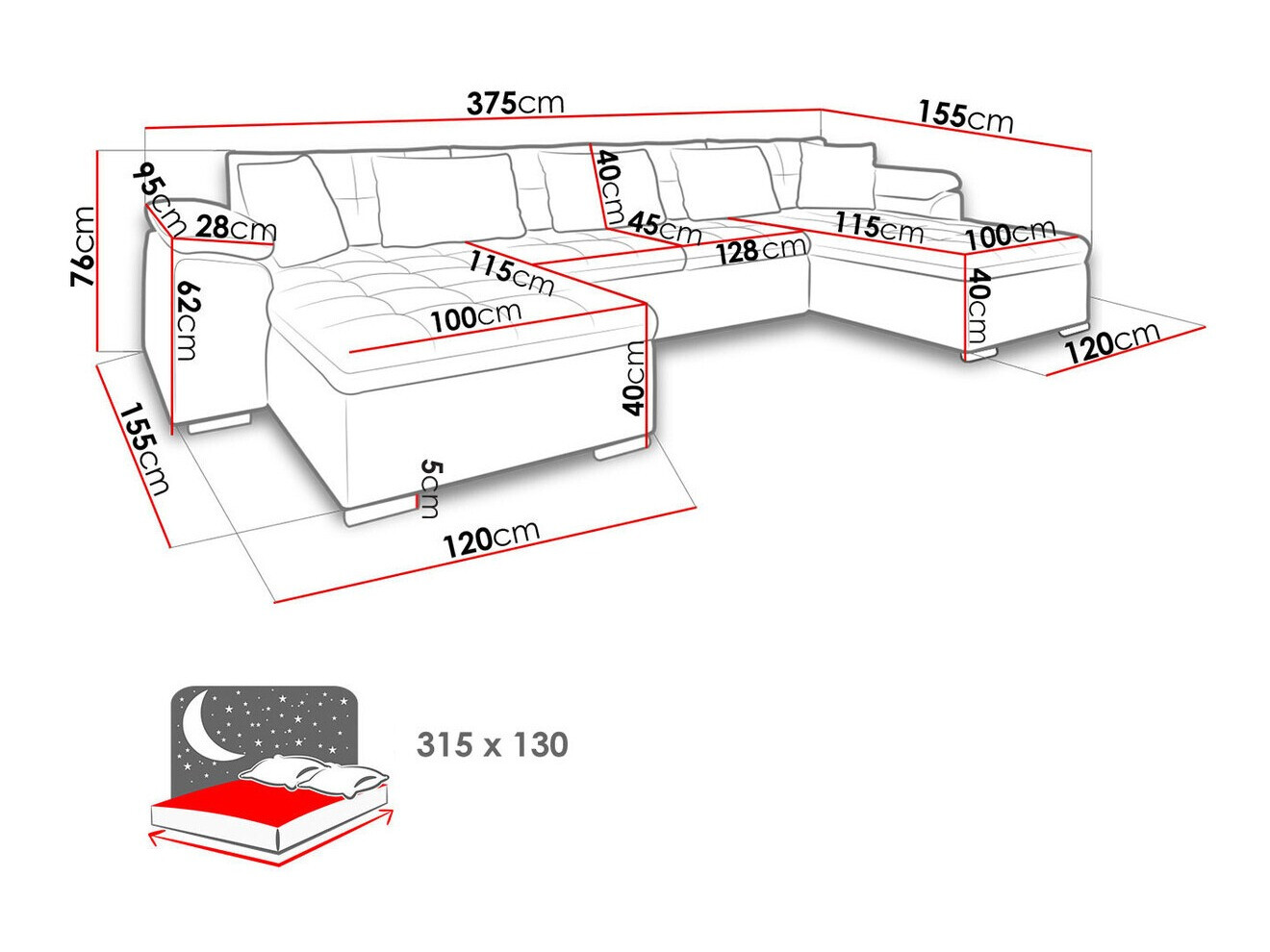 Kutna garnitura Comfivo 111 (Kronos 07 + Kronos 02 + Kronos 07)
