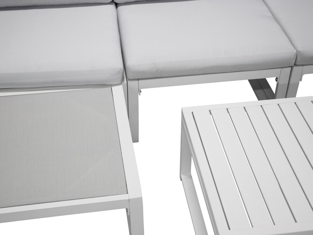 Set vrtnog namještaja Dallas 2180 (Bijela + Siva)