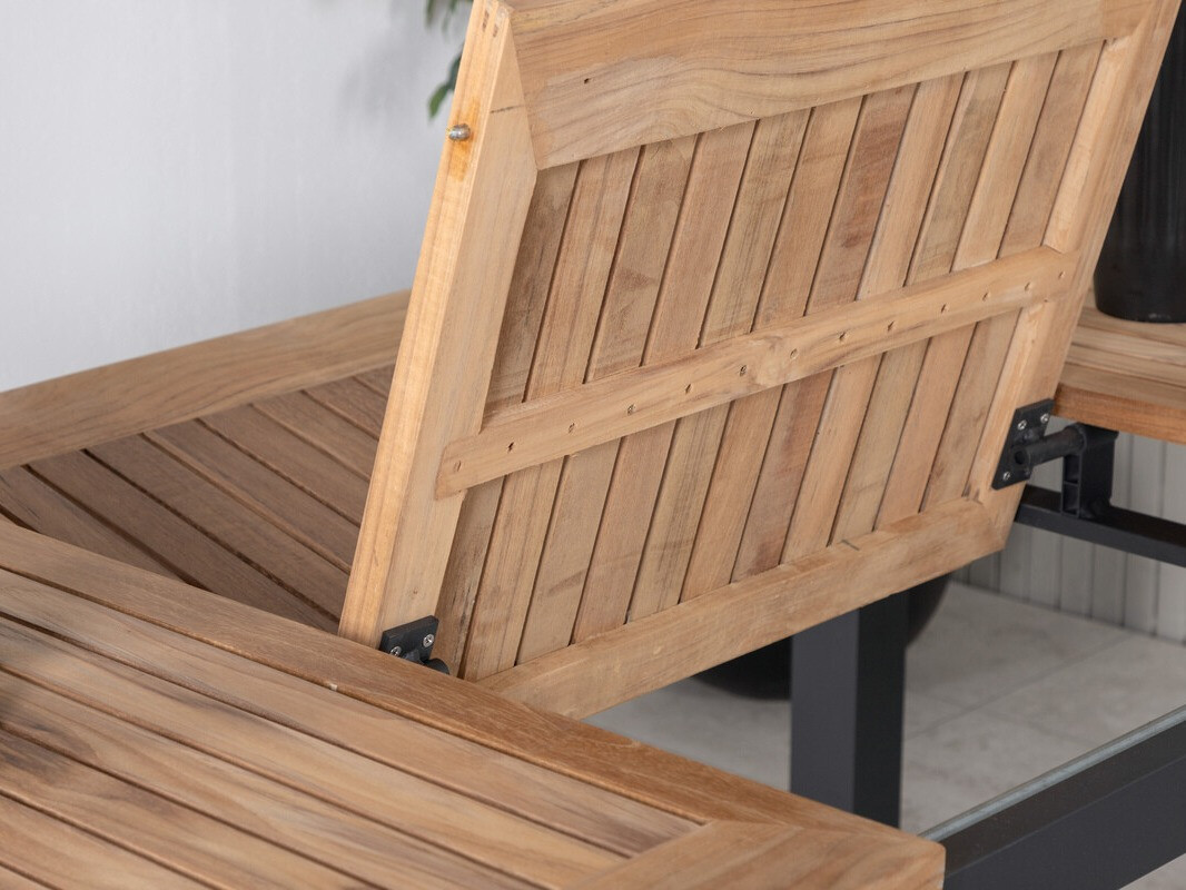 Vrtni stol Dallas 2845 (Crna + Smeđa)