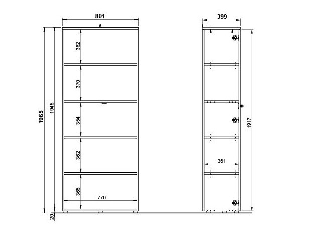Polica Eliromo 106 (Grafit + Hrast Grandson)