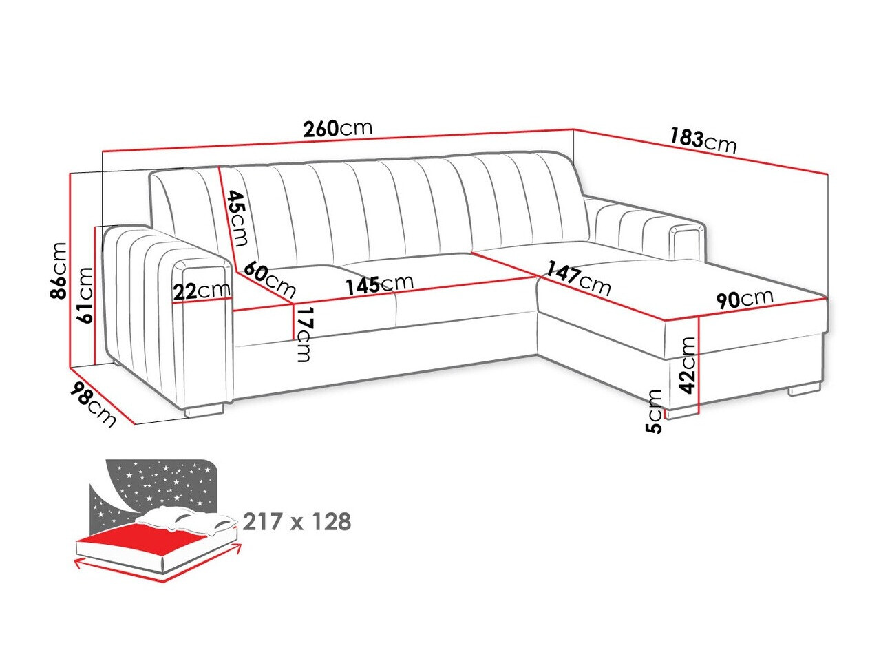 Kutna garnitura Columbus 166 (Manila 02)