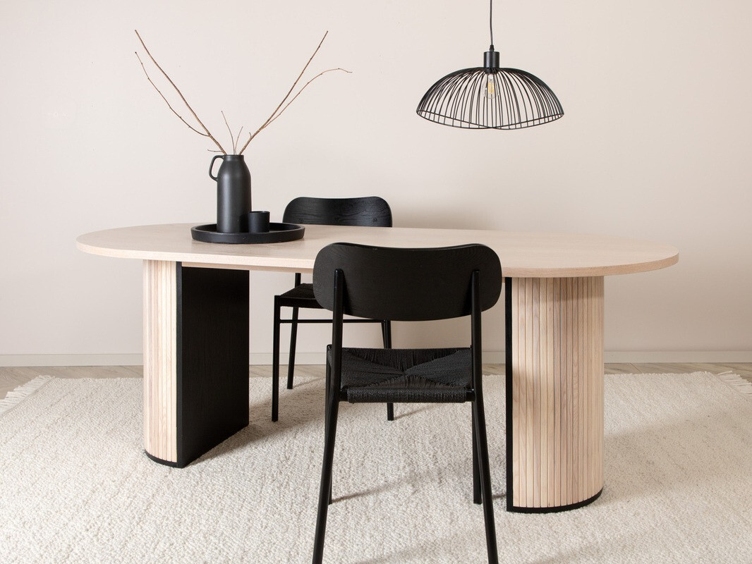 Stol Dallas 1712 (Svijetlo drvo + Crna)