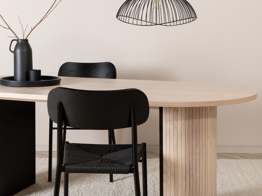 Stol Dallas 1712 (Svijetlo drvo + Crna)