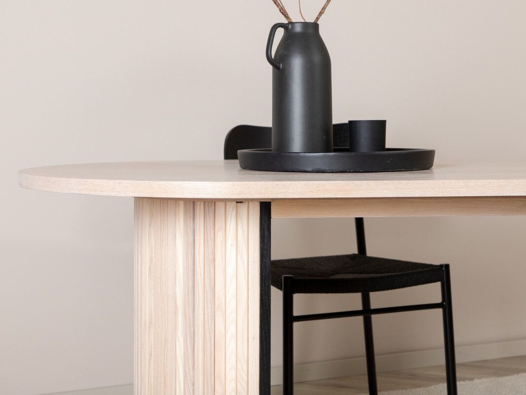 Stol Dallas 1712 (Svijetlo drvo + Crna)