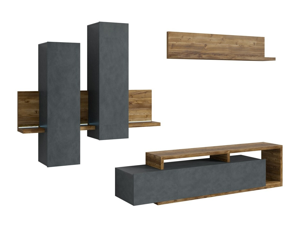 Dnevni boravak Lutiva 100 (Matera siva + Tamna smreka)