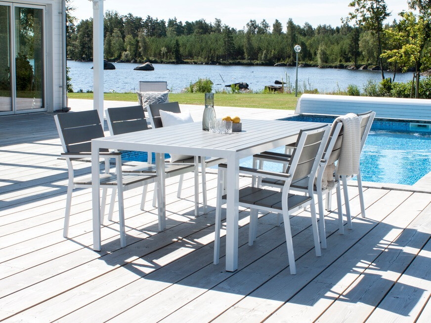 Vrtna stolica Dallas 717 (Siva + Bijela)