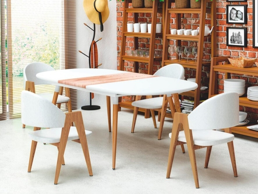 Stolica Houston 561 (Bijela + hrast)