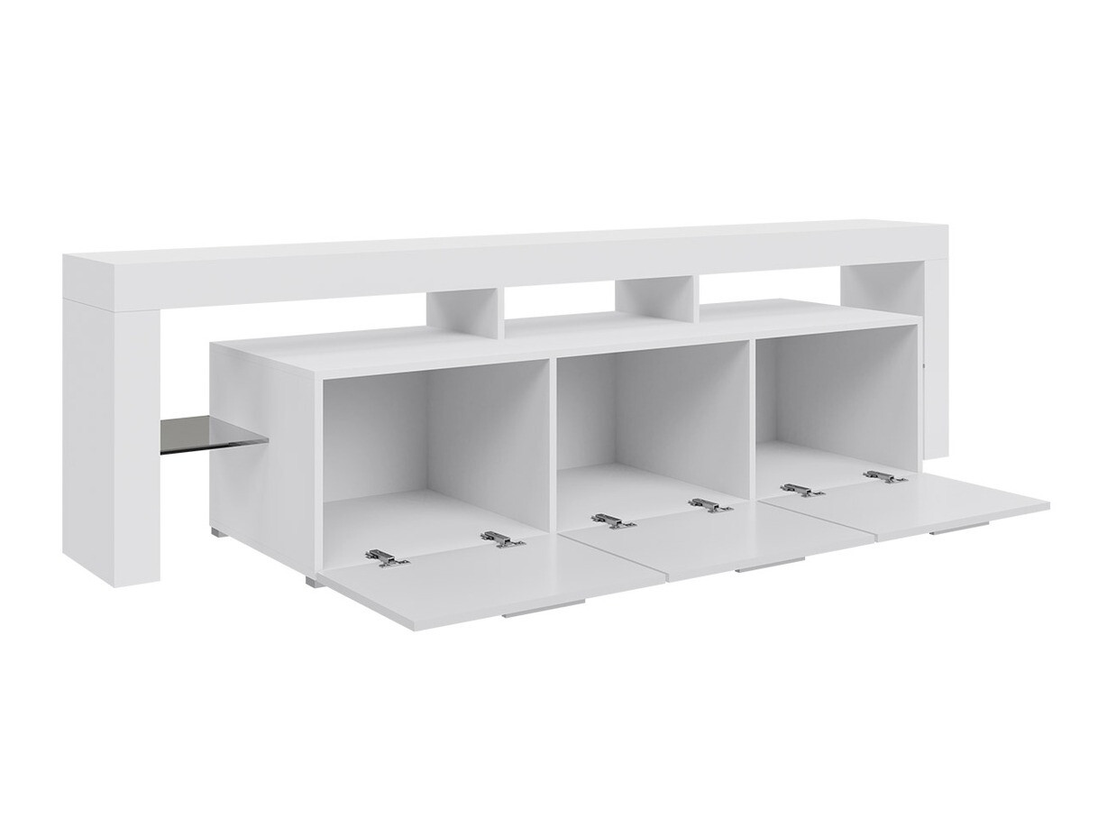 TV stol Nashville 103 (Bijela + Sjajno crna)