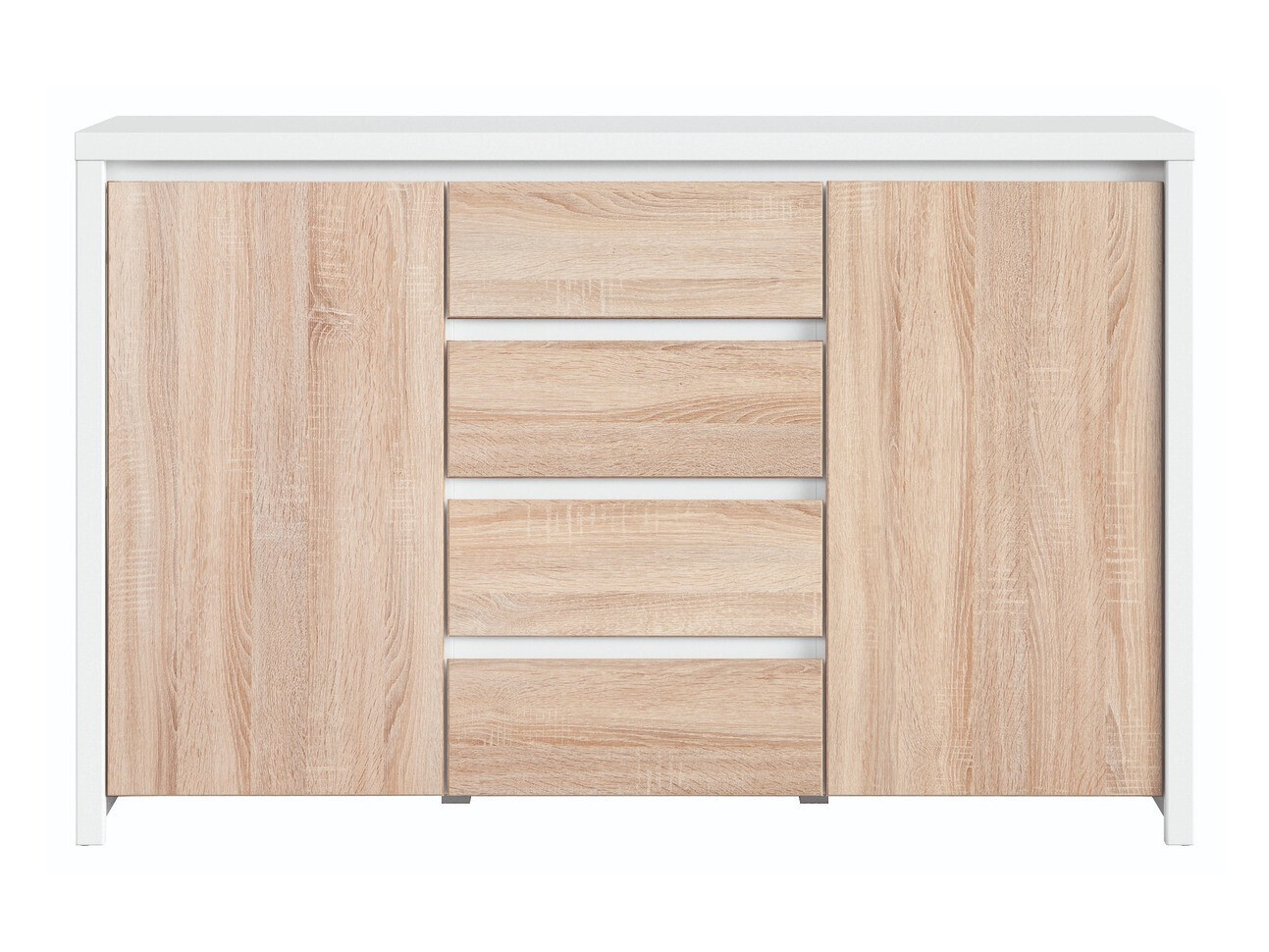 Komoda Nolroma 103 (Bijela + Sonoma hrast)