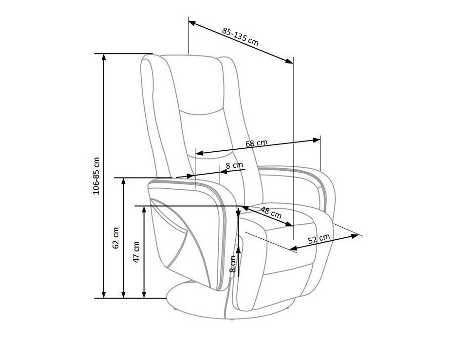 Podesiva fotelja Houston 493 (Cappuccino)
